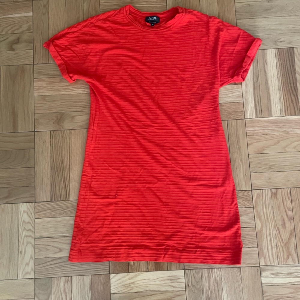 APC red casual dress XS